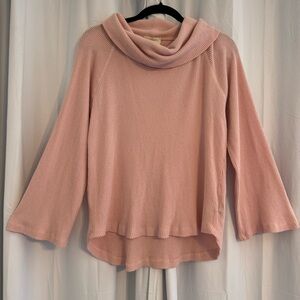 Maeve Anthropologie Ribbed Cowl Neck Pullover Pink Cozy Women’s Small